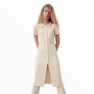 Zara ribbed polo dress